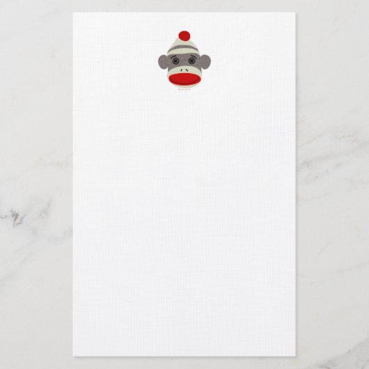 ソックス猿の顔 便箋 (正面)