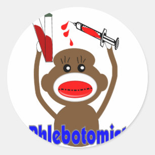 ソックス猿のPhlebotomistのギフト--愛らしい ラウンドシール