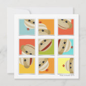 ソックス猿はブロックの正方形の招待状を強打します 招待状 (正面)