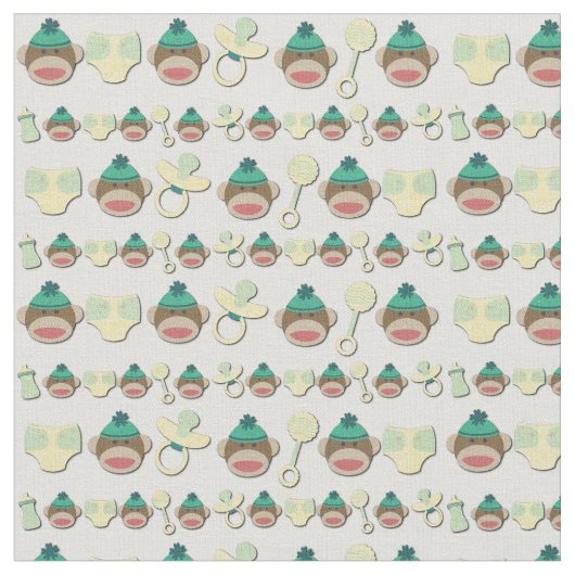 ソックス猿 ファブリック (クローズアップ)