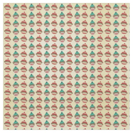 ソックス猿 ファブリック (クローズアップ)