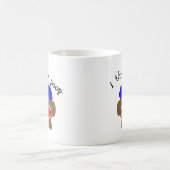 ソックス猿"私は投げますウンチ"を コーヒーマグカップ (中央)