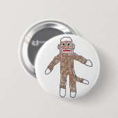 ソックス猿! 缶バッジ (正面&裏面)