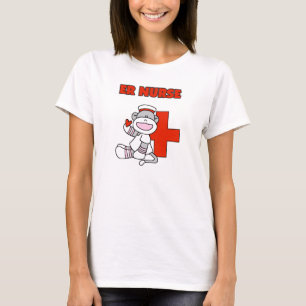 ソックス猿ERのナースのTシャツおよびギフト Tシャツ