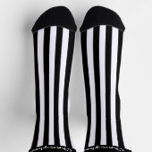ソックス白黒ストライプデザイン ソックス (上部)