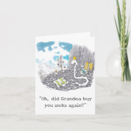 ソックス間抜けクリスマスカード カード
