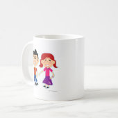 ソックホップクラシックおもしろいレトロ10代の漫画 コーヒーマグカップ (正面左)