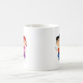 ソックホップクラシックおもしろいレトロ10代の漫画 コーヒーマグカップ (中央)