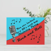 ソックホップ50の誕生日パーティーレトロおもしろい 招待状 (スタンド正面)