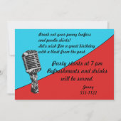 ソックホップ50の誕生日パーティーレトロおもしろい 招待状 (裏面)