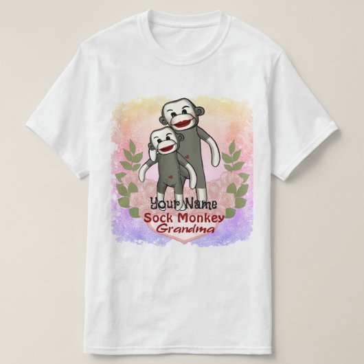 ソックモンキーのおばあちゃん Tシャツ (デザイン正面)
