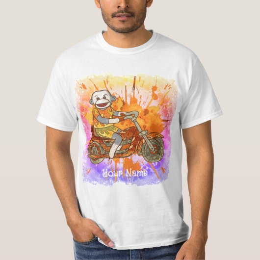 ソックモンキーのオートバイ・バイカーTシャツ Tシャツ (正面)