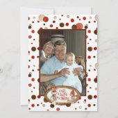 ソックモンキーのペダルカー、男の子 赤ちゃん 誕生発表 招待状 (裏面)