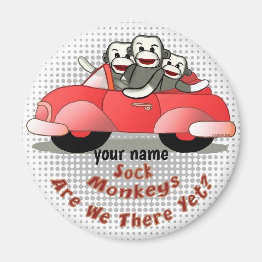 ソックモンキーのマグネット Are We There Yet マグネット (正面)