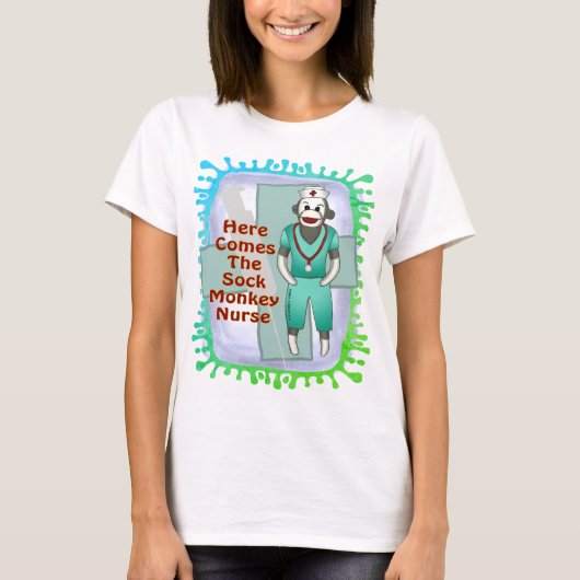 ソックモンキーの看護師Tシャツ Tシャツ (正面)