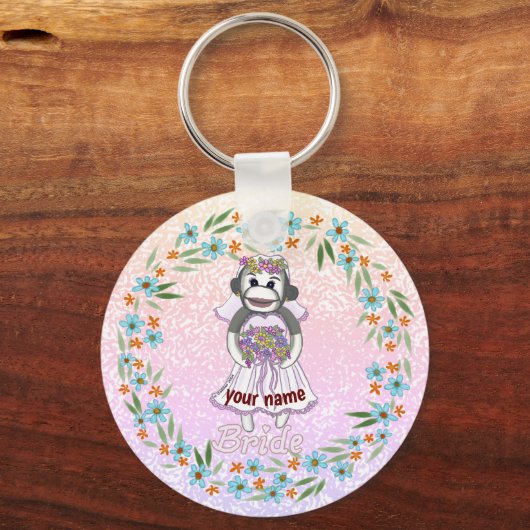 ソックモンキーの花嫁キーチェーン キーホルダー (正面)