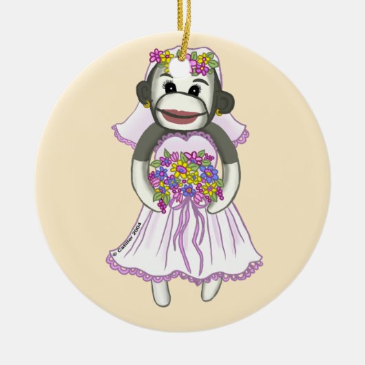 ソックモンキーの花嫁 オーナメント (正面)