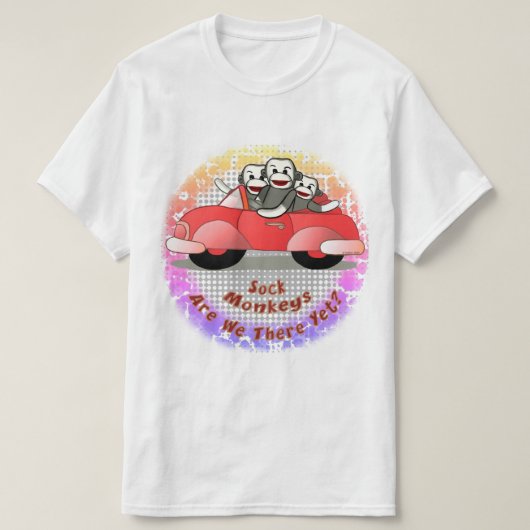 ソックモンキーのTシャツ「まだ着かないの?」 Tシャツ (デザイン正面)