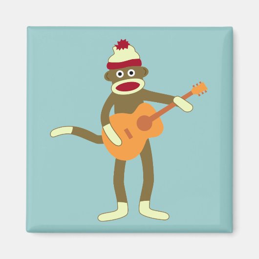 ソックモンキーアコースティックギター マグネット (正面)