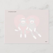 ソックモンキーインラブハートバレンタインギフト シーズンポストカード (裏面)