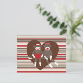 ソックモンキーインラブバレンタインデーハートギフト シーズンポストカード (スタンド正面)