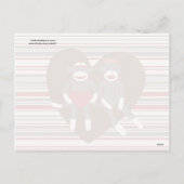 ソックモンキーインラブバレンタインデーハートギフト シーズンポストカード (裏面)