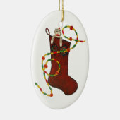 ソックモンキークリスマスストッキングオーナメント セラミックオーナメント (右)