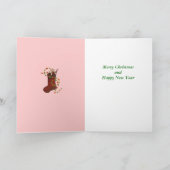 ソックモンキークリスマスストッキングカード シーズンカード (内部)