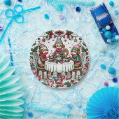 ソックモンキークリスマスティーパーティー ペーパープレート (パーティー)