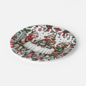 ソックモンキークリスマスティーパーティー ペーパープレート (アングル)