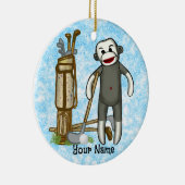 ソックモンキーゴルファーのゴルフオーナメント セラミックオーナメント (右)