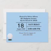 ソックモンキーゴルフ誕生日招待状 招待状 (裏面)