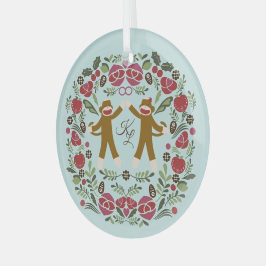 ソックモンキージョイオーナメント ガラスオーナメント (正面左)