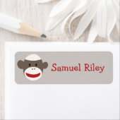 ソックモンキーステッパーソナライズされたカー ラベル (インサイチュ)