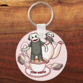 ソックモンキーティーポットキーチェーン キーホルダー (正面)