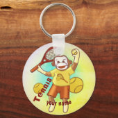 ソックモンキーテニスキーチェーン キーホルダー (正面)