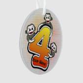 ソックモンキーナンバー4 オーナメント (正面)