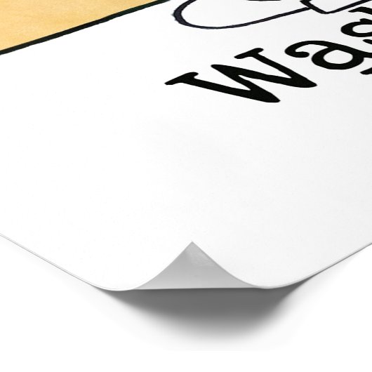 ソックモンキーバスルームのリマインダーあなたの手を洗う ポスター (角)