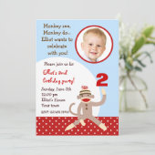ソックモンキーバースデーパーティ招待状 招待状 (スタンド正面)