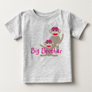 ソックモンキービッグブラザー乳児Tシャツ – AMZ ベビーTシャツ