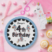 ソックモンキーベースボール4th誕生日紙プレート ペーパープレート (パーティー)