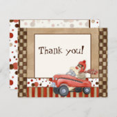 ソックモンキーペダル車、ありがとうノートカード サンキューカード (正面/裏面)