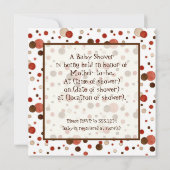 ソックモンキーペダル車、男の子の赤ちゃんシャワー招待状 招待状 (裏面)