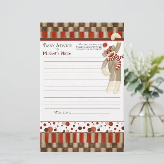 ソックモンキーボーイベビーシャワーアドバイス (スタンド正面)