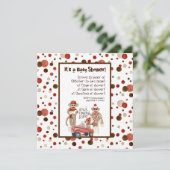 ソックモンキーボーイベビーシャワー招待状 招待状 (スタンド正面)