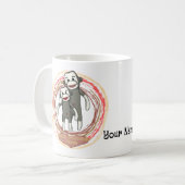 ソックモンキーママ コーヒーマグカップ (正面左)