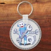 ソックモンキーレンチ整備士キーチェーン キーホルダー (正面)