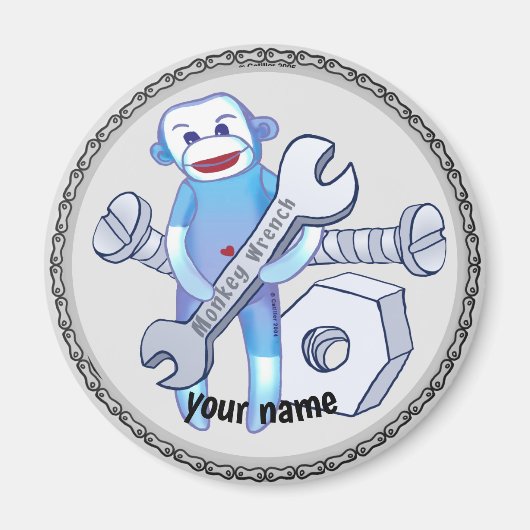 ソックモンキーレンチ整備士磁石 マグネット (正面)