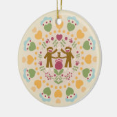 ソックモンキー愛好家のフォークガーデンオーナメント セラミックオーナメント (左)