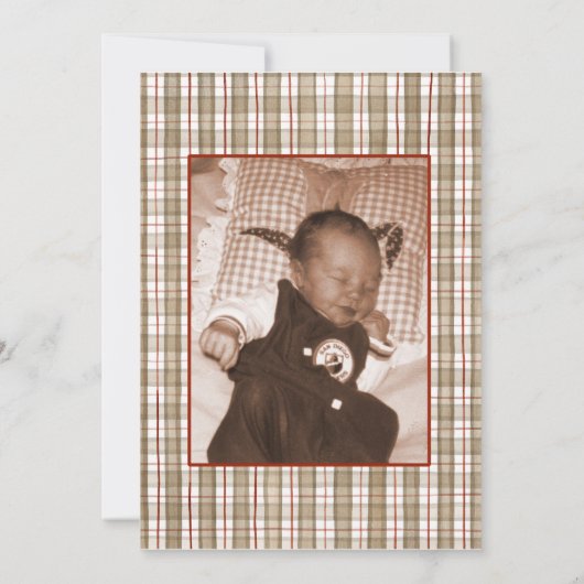 ソックモンキー男の子誕生発表 案内状 (裏面)